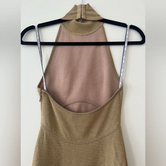 Herve Leger Metallic Draped Gown - Picture 4 of 6